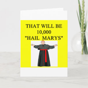 Cartão piada de al maria catholi na recessão