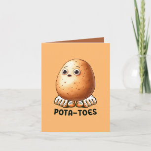 Cartão Piada de batata engraçada personalizável