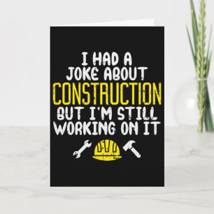 Cartão Piada de Construção Masculina Humor Pai Engraçado