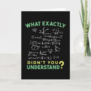 Cartão Piada de Fórmula de Física Matemática