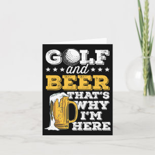 Cartão Piada de Golfe e Cerveja Pai Divertido Dia dos Pai