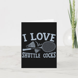 Cartão Piada de Jogo de Combinação do Jogador de Badminto