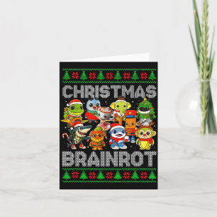 Cartão Piada de Natal Rotação Cerebral Italiana