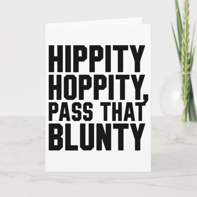 Cartão Piada de Páscoa Divertida Hippity Hoppity P Esse B (Frente)