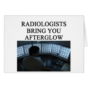 Cartão piada de radiologia engraçada