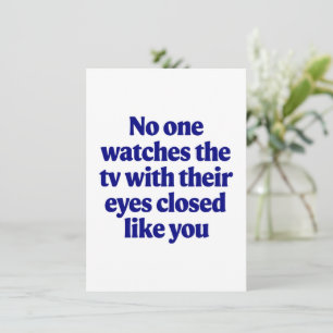 Cartão Piada de TV Dia dos Pais Presente Marido