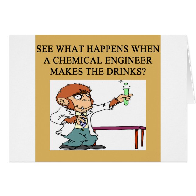 Cartão piada do engendro da química (Frente Horizontal)