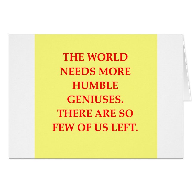 Cartão piada do gênio (Frente Horizontal)