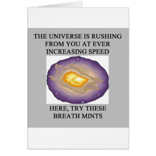 Cartão piada engraçada da cosmologia da astronomia