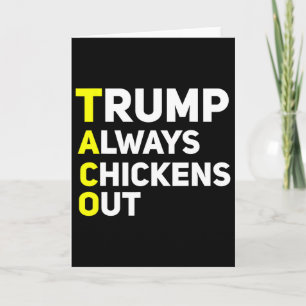 Cartão Piada engraçada da Tarifa Trump, Trump sempre foge