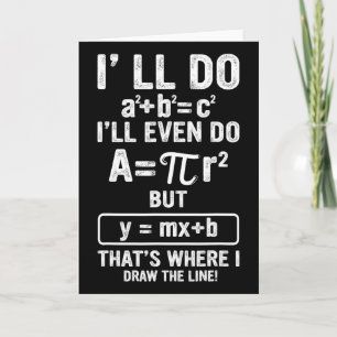 Cartão Piada engraçada de professor de matemática homens
