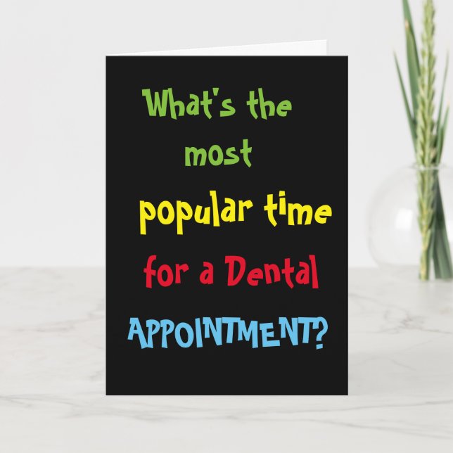 Cartão Piada engraçada do dentista do aniversário do (Frente)