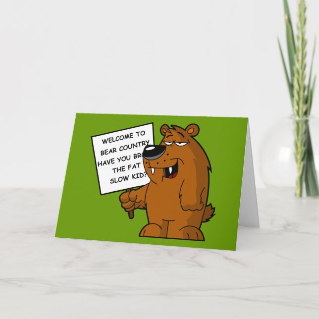 Cartão Piada gorda engraçada (Frente)