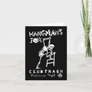 Cartão Piada Hangmans Retro Halloween 1994 Club Trash Cro