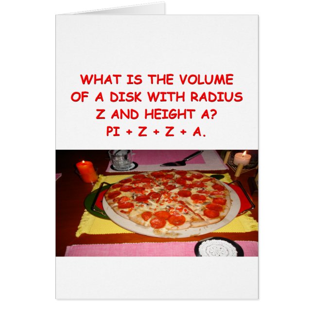 Cartão piada matemática (Frente)