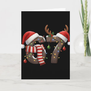 Cartão Piada Six Seven Meme 6-7 Natal 67 Luzes de Natal