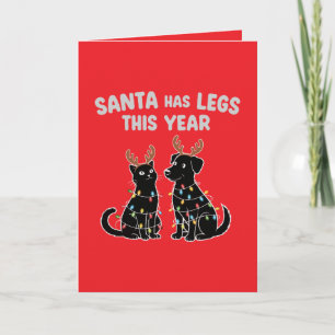 Cartão Piadas de Natal de Animais de Estimação O Papai