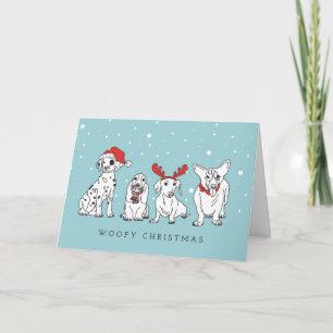 Cartão Piadas de Natal de Cachorro Papai Noel Cachorros N