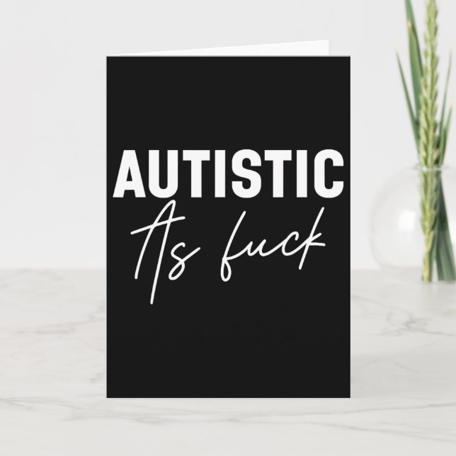 Cartão Piadas engraçadas sobre autismo (Frente)