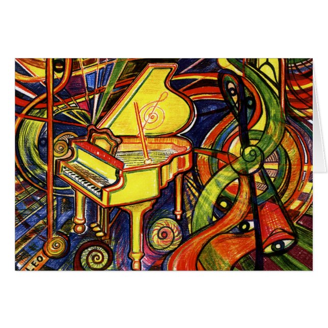 Cartão Piano de cauda (Frente Horizontal)