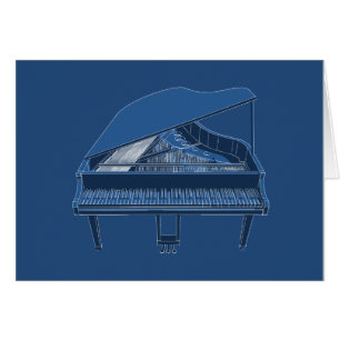 Cartão Piano de cauda: Pintura do modelo: