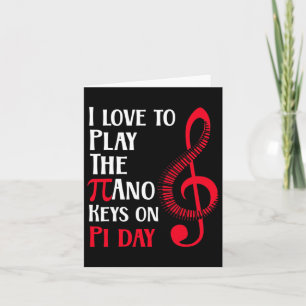 Cartão Piano Feliz E Engraçado No Dia Do Pi