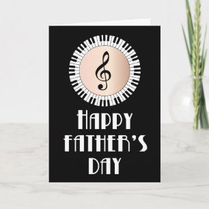 Cartão Piano Key Father's Day Card