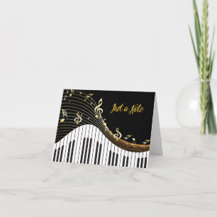 Cartão Piano Keyboard Musical Notes JUST A NOTE