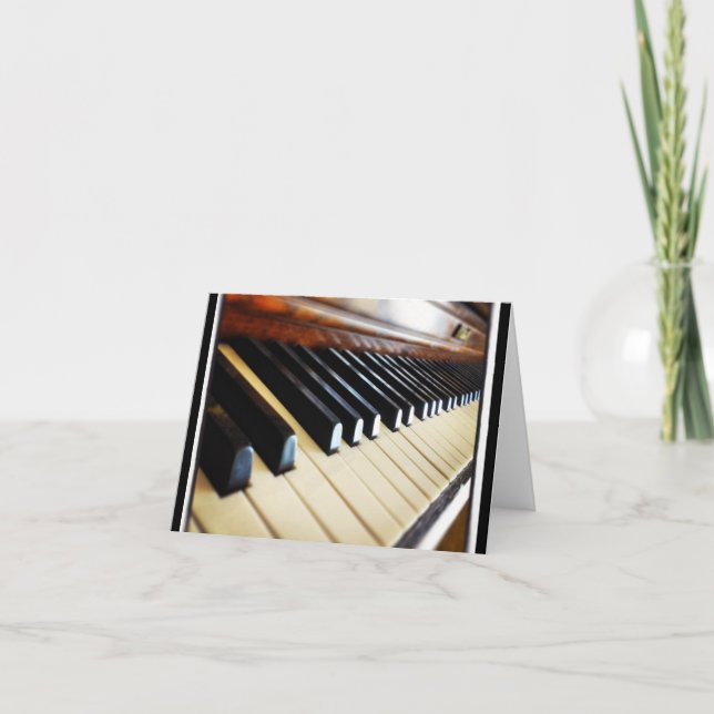 Cartão Piano Keys Music Gifts Notecards (Frente)