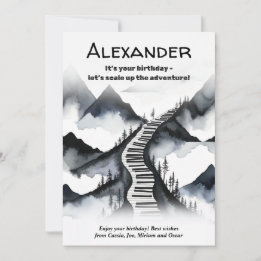 Cartão Piano Keys Music Mountain Keyboard Subir Aniversár