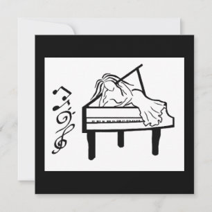 Cartão Piano Lady
