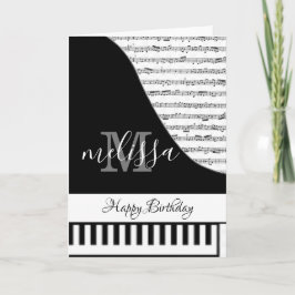 Cartão Piano personalizável