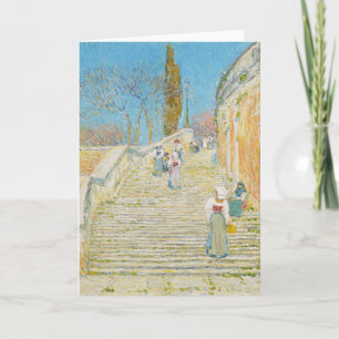 Cartão Piazza di Spagna, Roma   Childe Hassam