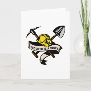 Cartão picax picax da pá da pá de carvão mineiro