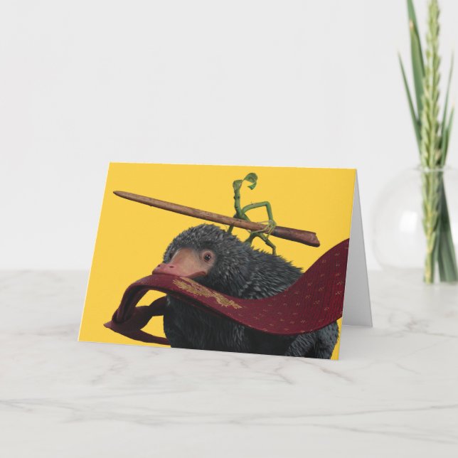 Cartão Pickett & Teddy With Wand and Tie (Frente)