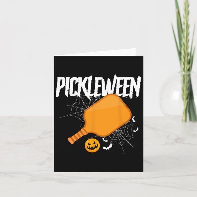 Cartão Pickleball Entre Halloween (Frente)