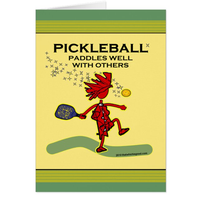Cartão Pickleball rema bem com outro (Frente)