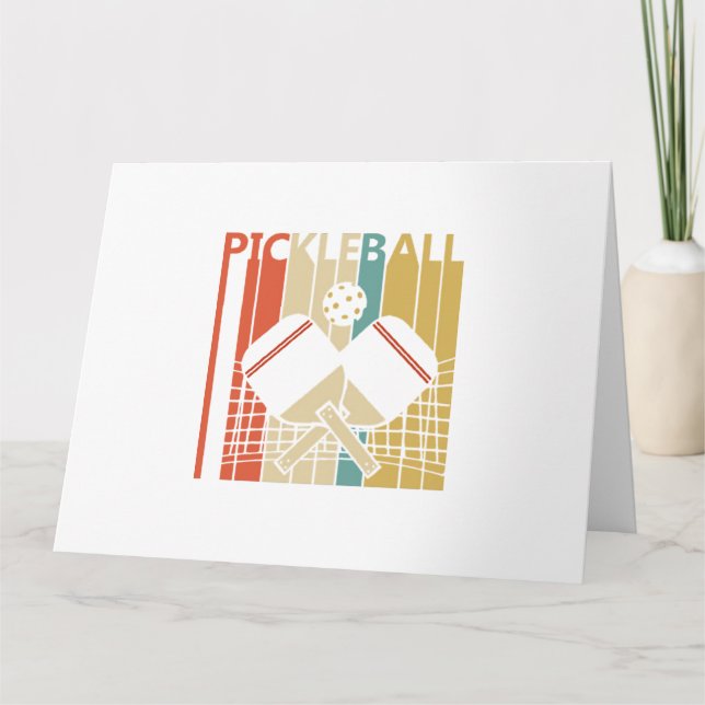 Cartão Pickleball Retro Vintage  (Frente)