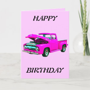 Cartão pickup rosa