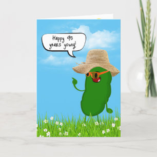 Cartão Picle Person with Hat for 95th Birthday