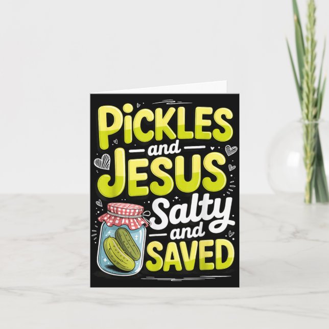 Cartão Picles E Jesus Salgados E Salvos  (Frente)