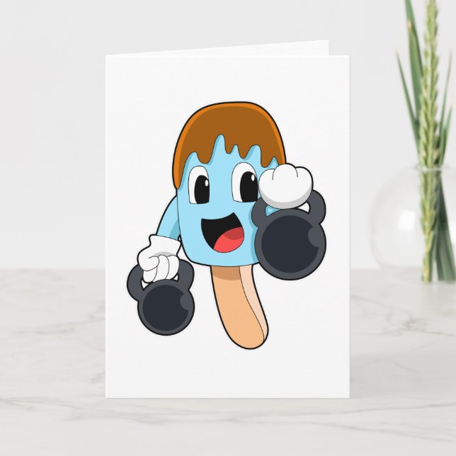 Cartão Picolé no treino de força com halteres (Frente)