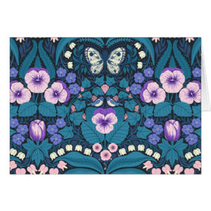 Cartão Picos, aves e borboletas