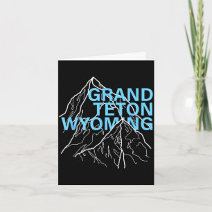 Cartão Picos da montanha grand teton wyoming linha minima
