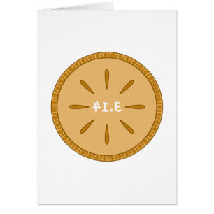 Cartão PIE = 3,14 Imagem Espelhada