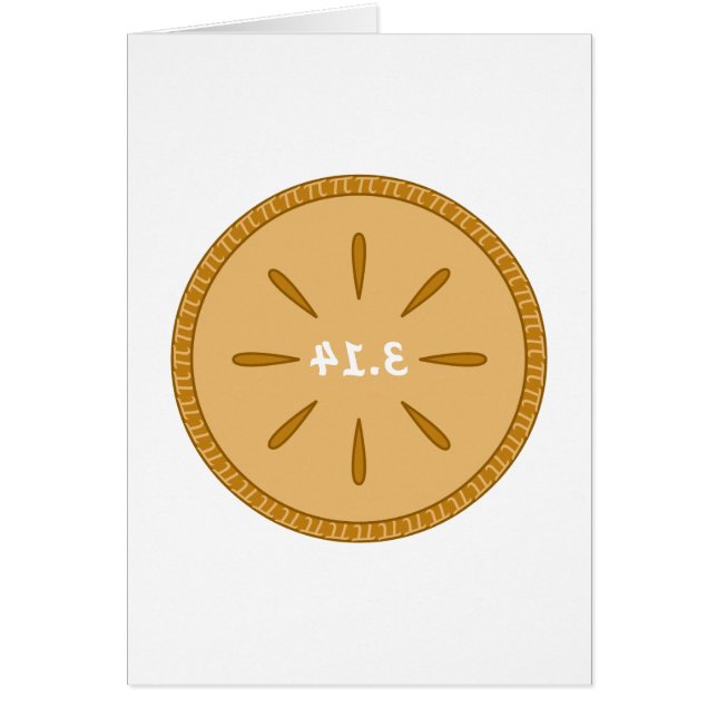 Cartão PIE = 3,14 Imagem Espelhada (Frente)