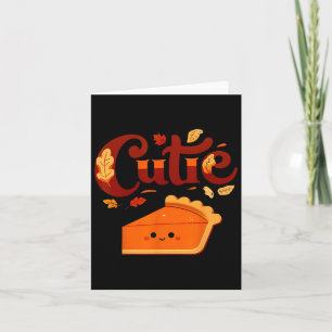 Cartão Pie Day Pi Day Ação De Graças Cutie Pumpkin Cuti
