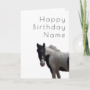 Cartão Piebald Pony Deco Birthday