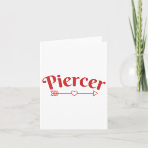 Cartão Piercer Arrow Heart Loja Profissional de Piercing 
