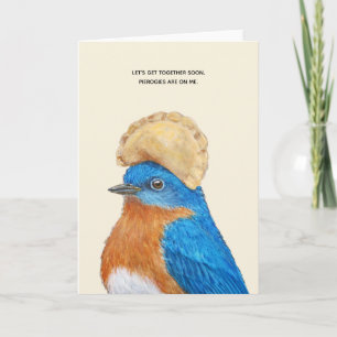 Cartão pierogi engraçado